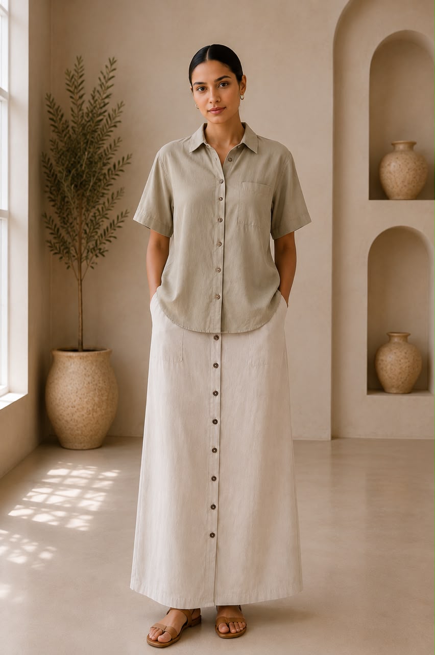AURORA PIPED SHIRT