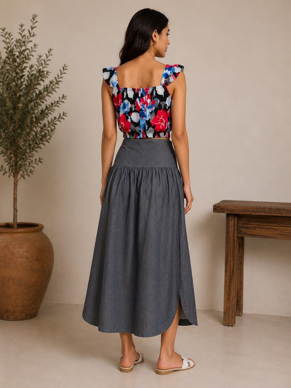 LUNA PETAL CROP TOP