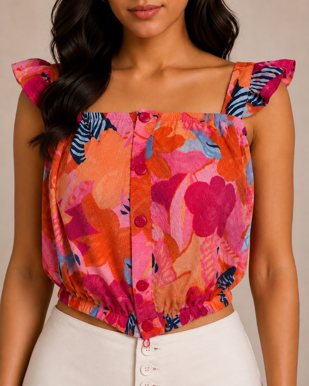 LUNA PETAL CROP TOP