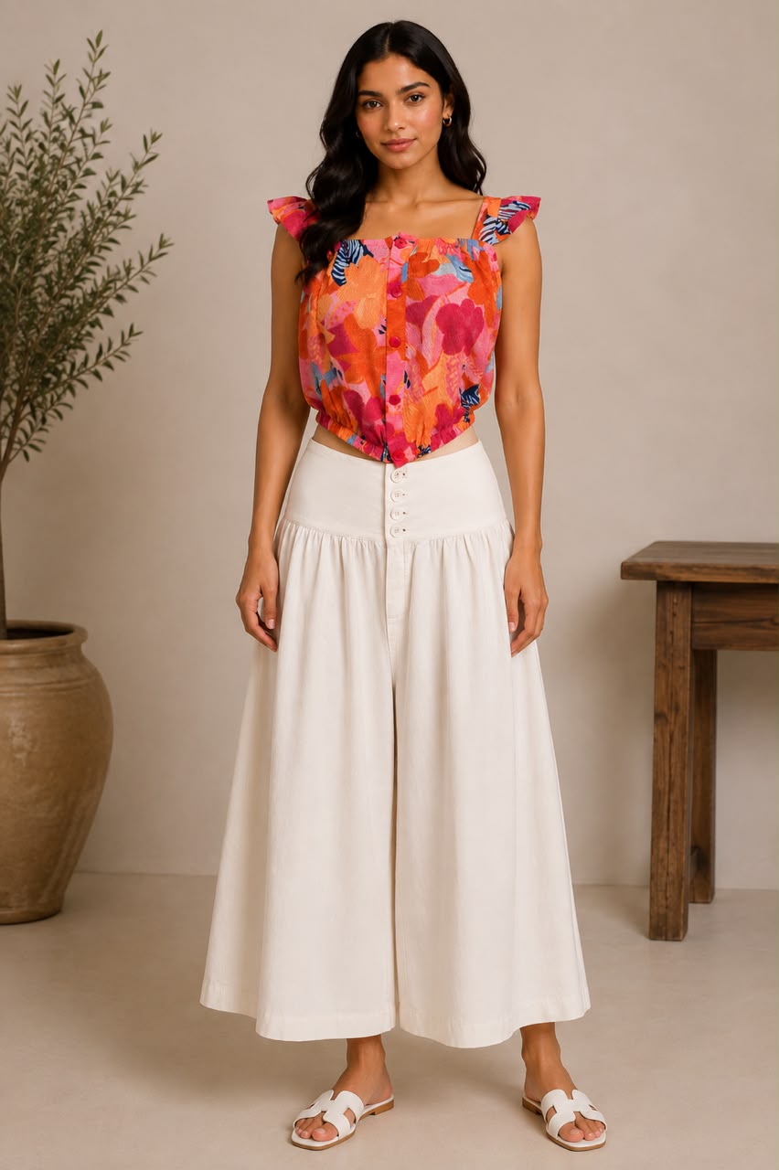 LUNA PETAL CROP TOP