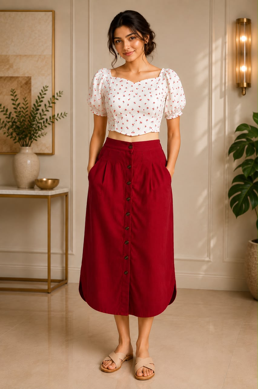 BLOOM AND BREEZE CROP TOP