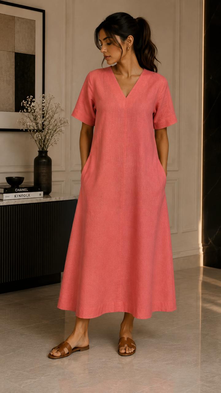 LUNA LINEN DRESS