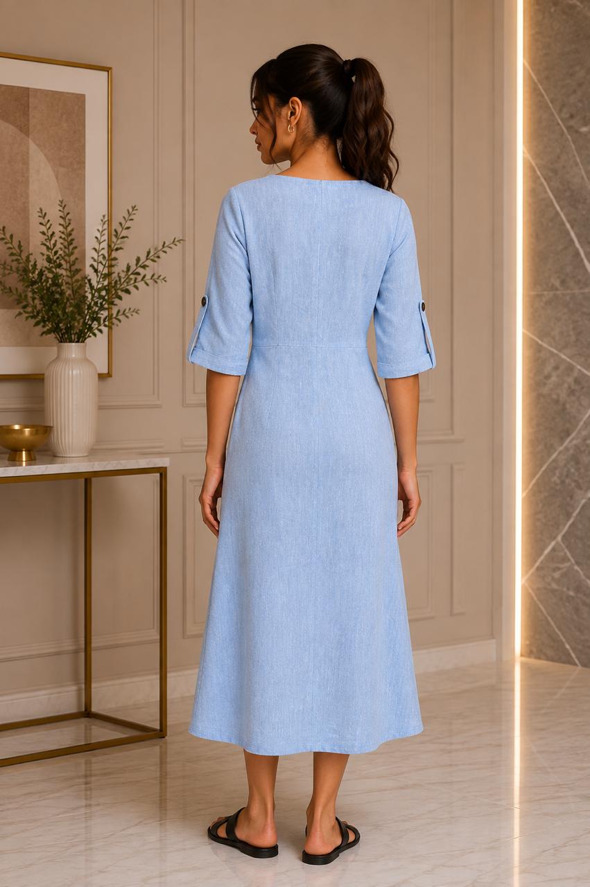 CELESTE LINEN DRESS