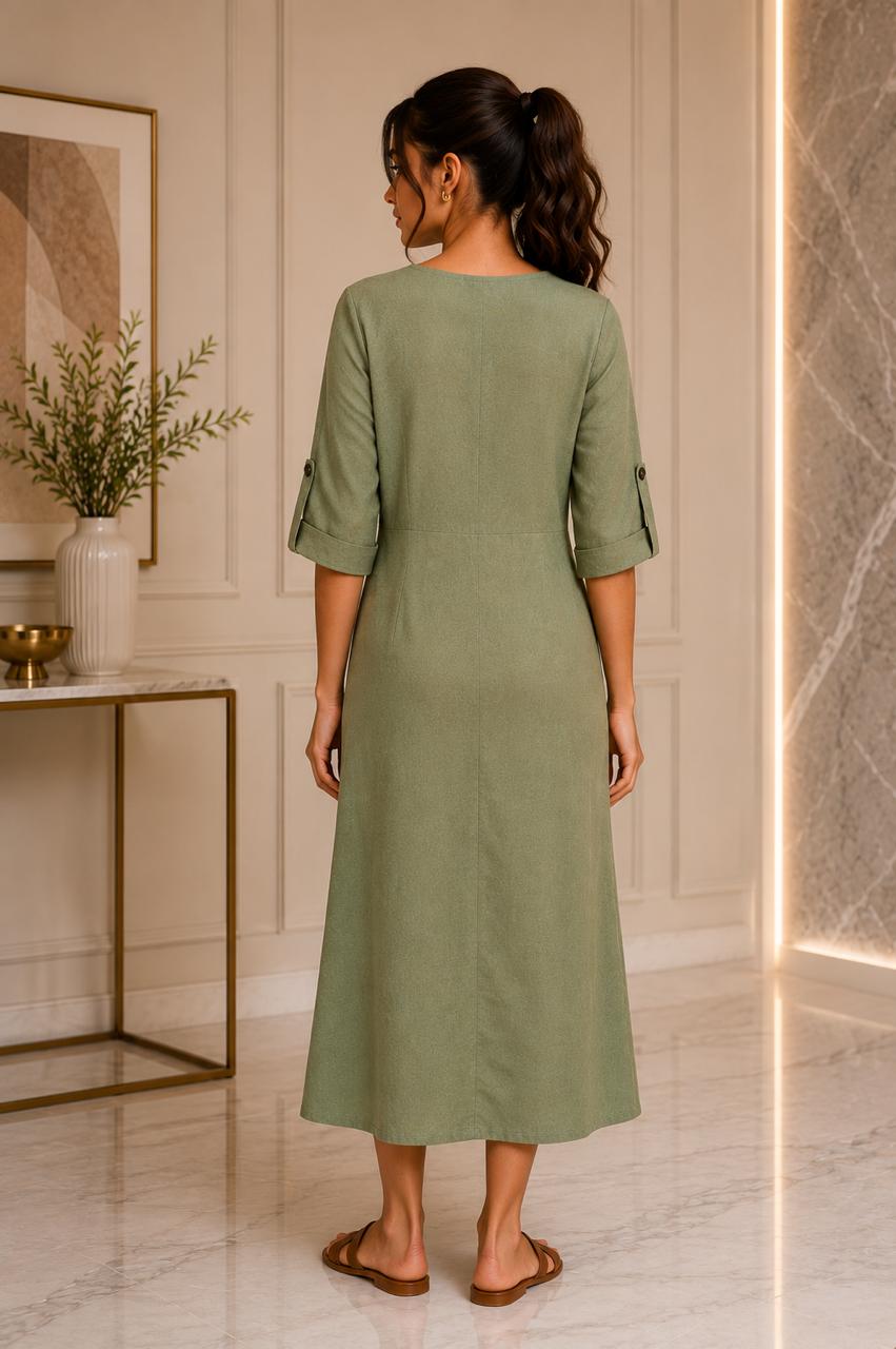 CELESTE LINEN DRESS
