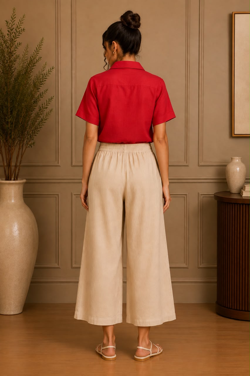 WILLOW BUTTON LINEN PANT