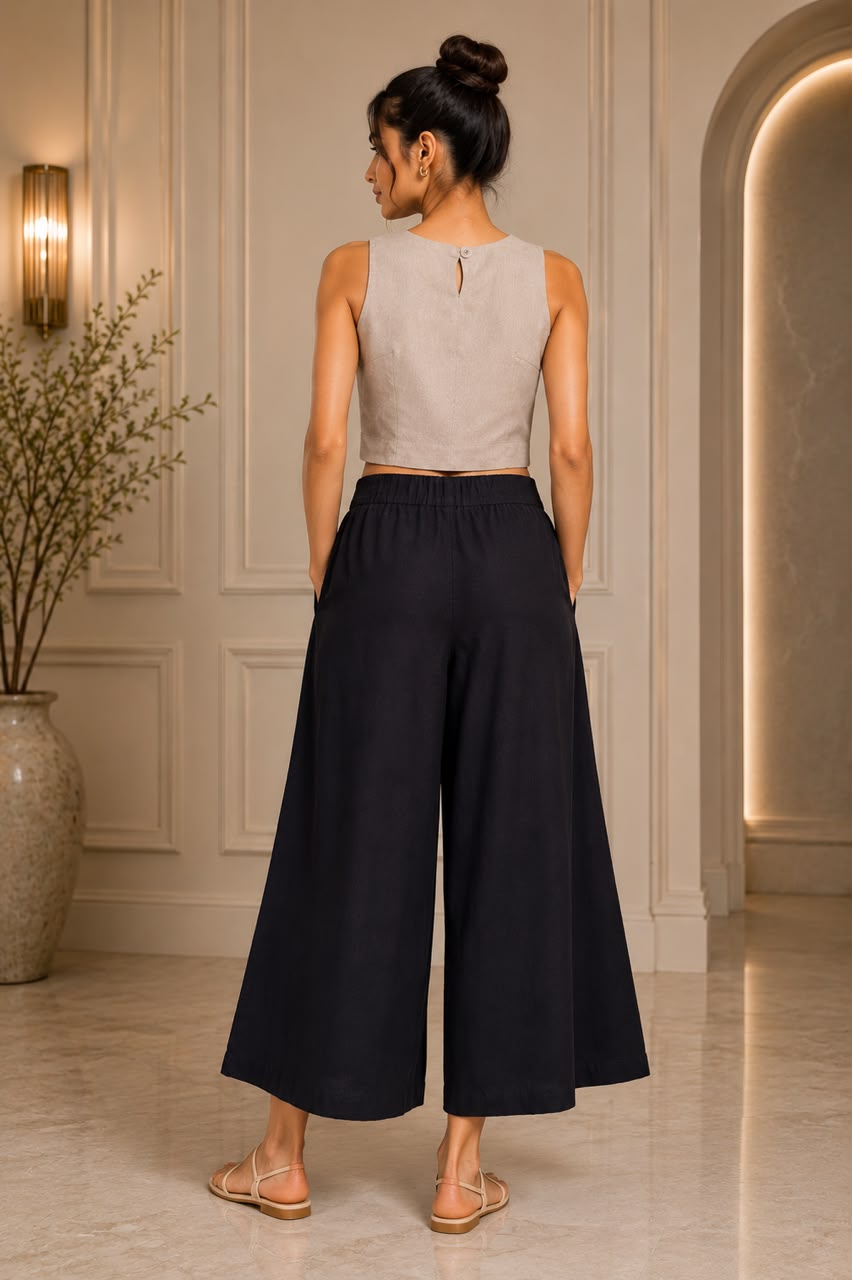 WILLOW BUTTON LINEN PANT