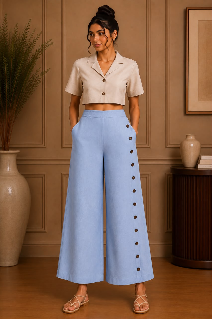 WILLOW BUTTON LINEN PANT