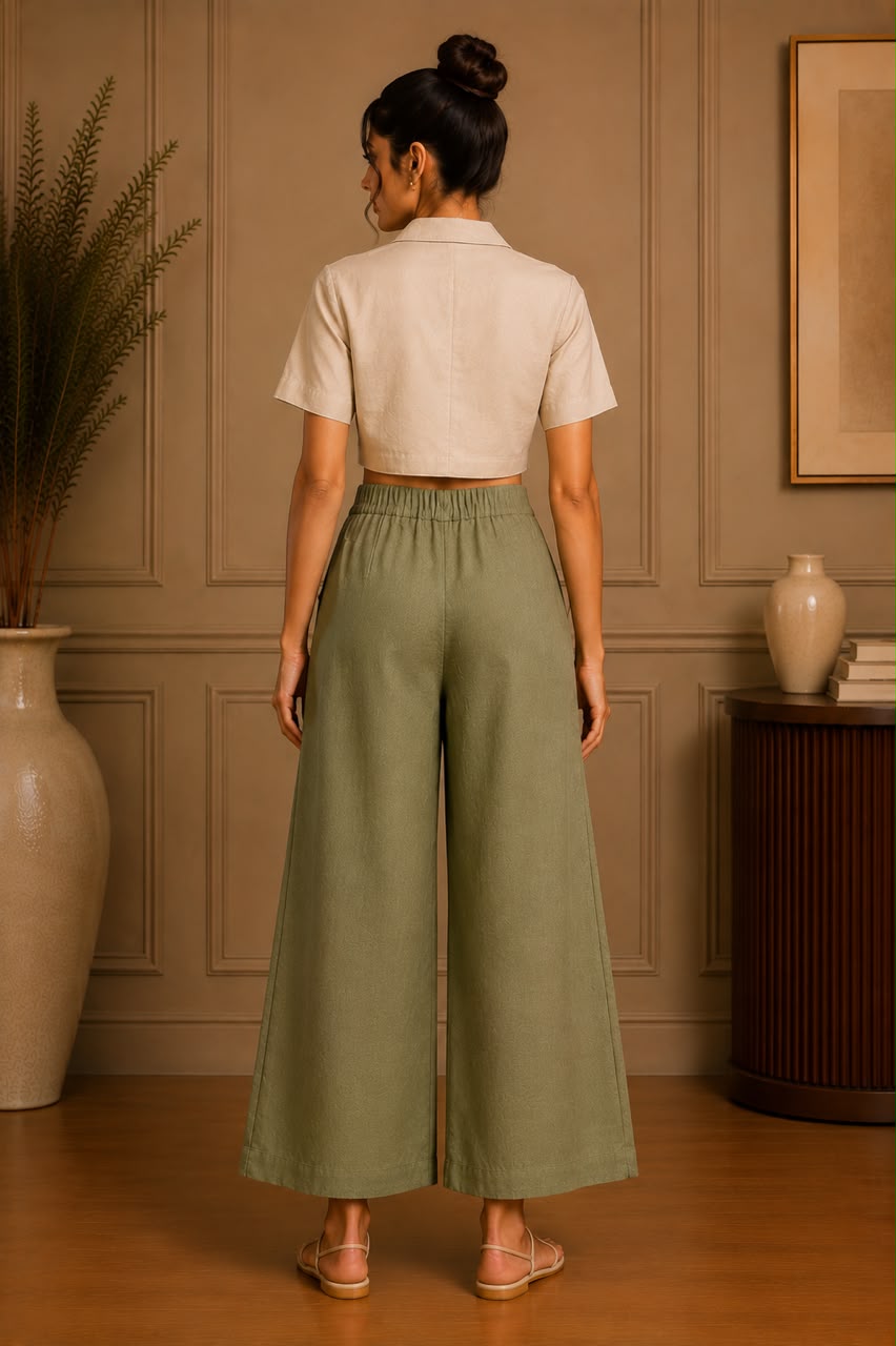 WILLOW BUTTON LINEN PANT