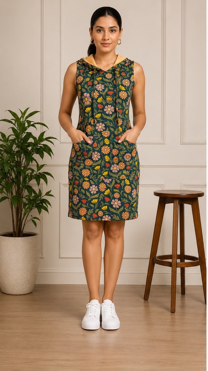 WILDFLOWER HOODIE DRESS